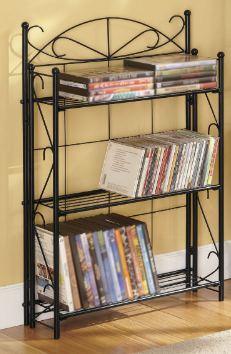lot 107 image: Blackjack Scroll 3-Shelf Media Rack...