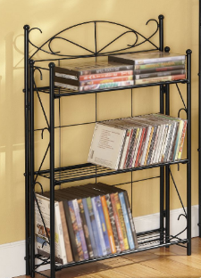 lot 108 image: Blackjack Scroll 3-Shelf Media Rack...