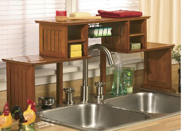 lot 115 image: Over The Sink Shelf in Oak open box...