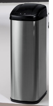 lot 128 image: Auto-Open Brushed-Finish Trash Bin ...