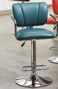 lot 153 image: Gaslift Barstool in Teal open box, ...
