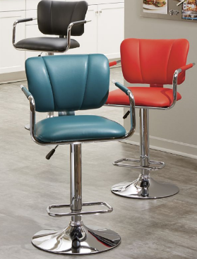 lot 187 image: Gaslift Barstool in Black open box,...