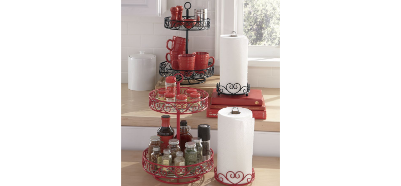 lot 199 image: 2-Tier Lazy Susan open box Retail $...