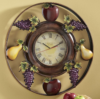 lot 203 image: Fruit Clock open box, untested Reta...