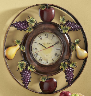 lot 204 image: Fruit Clock open box, untested Reta...