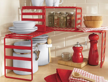lot 217 image: Red Corner Shelf open box Retail$34...