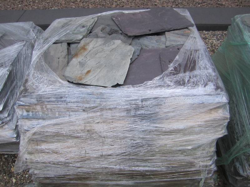 Pallet of slate shingle tiles, all ...