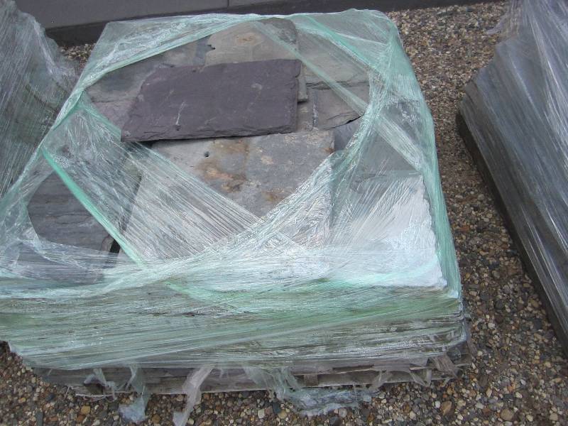 Pallet of slate shingle tiles, all ...