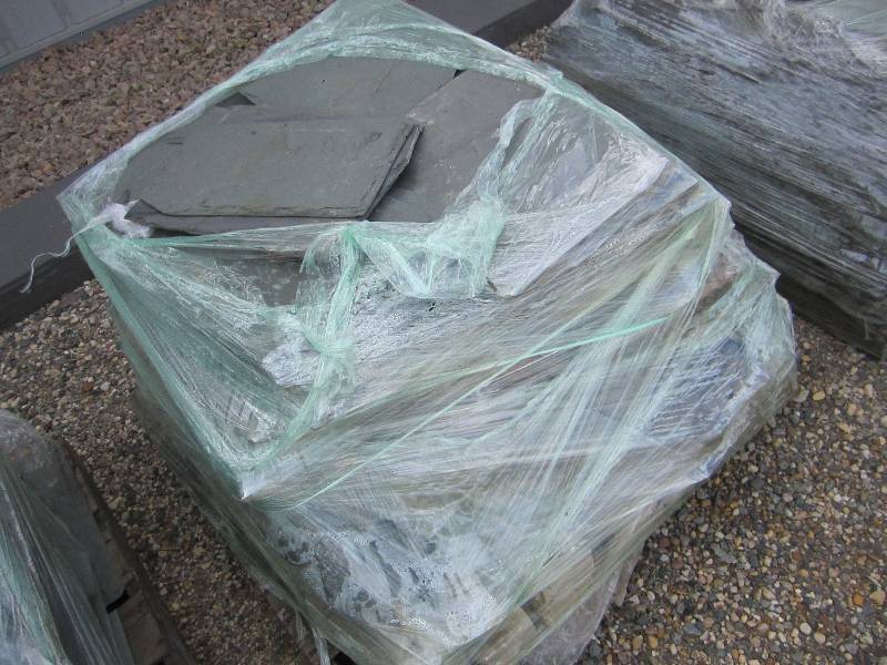 Pallet of slate shingle tiles, all ...
