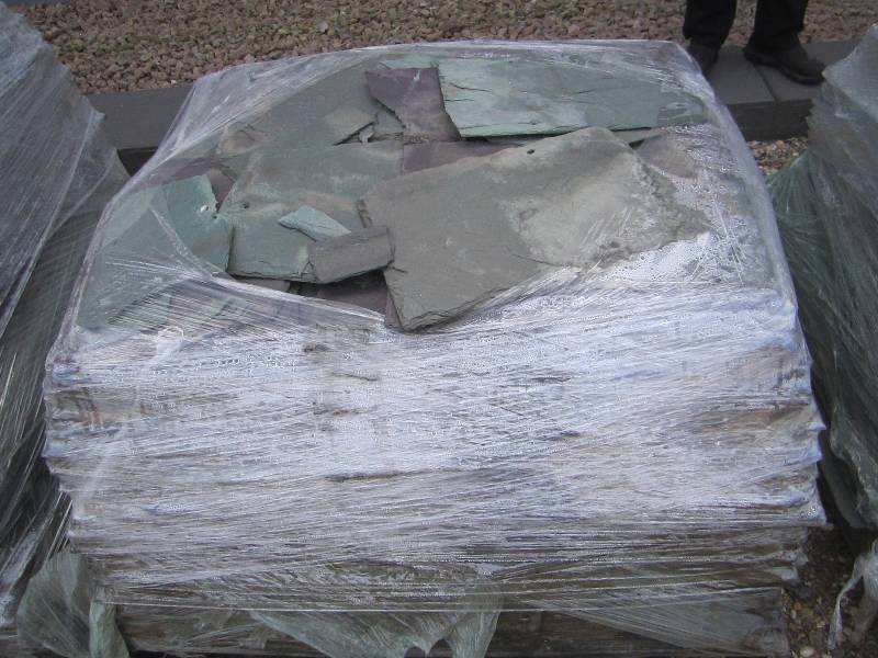 Pallet of slate shingle tiles, all ...