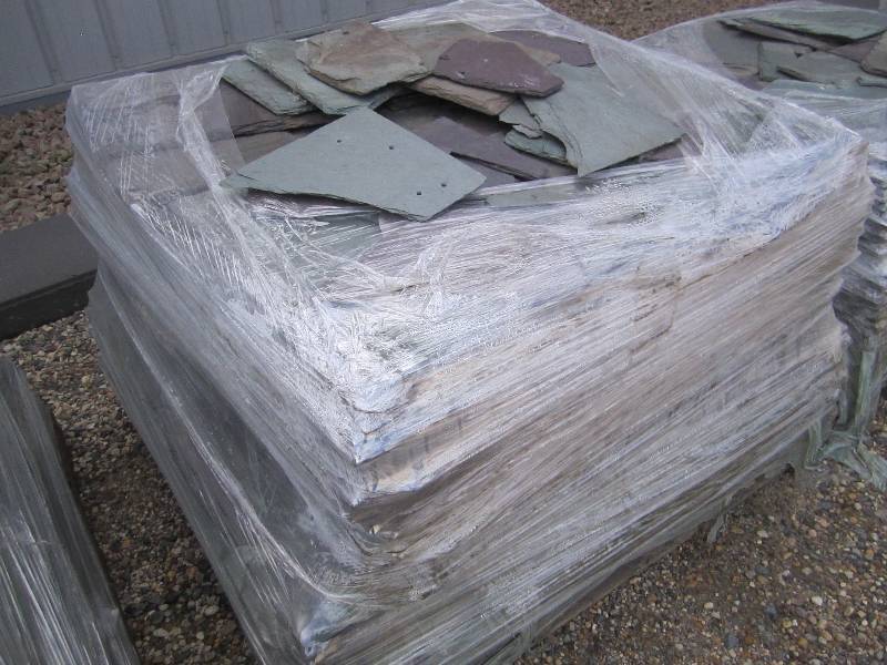 Pallet of slate shingle tiles, all ...