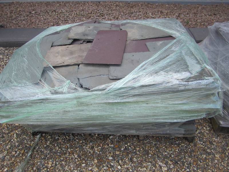 Pallet of slate shingle tiles, all ...