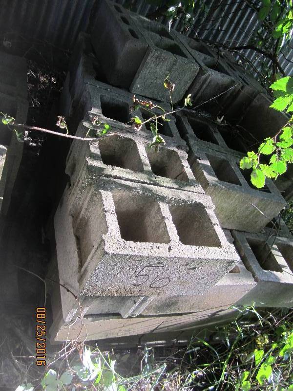 pallet of cement block...