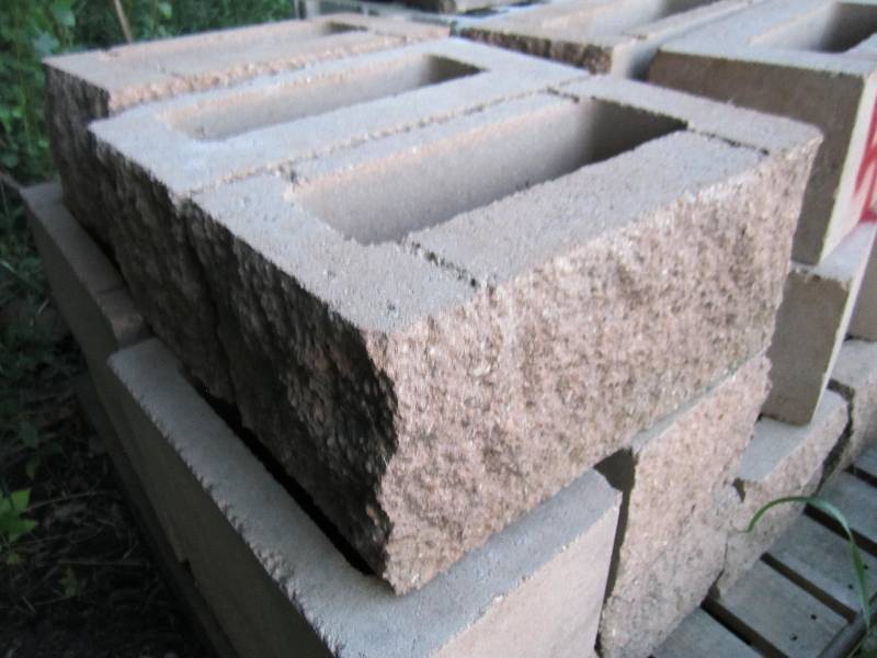 lot of cement landscaping blocks, a...