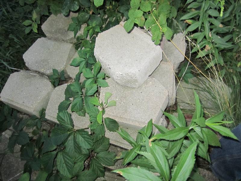lot of cement landscaping blocks, a...