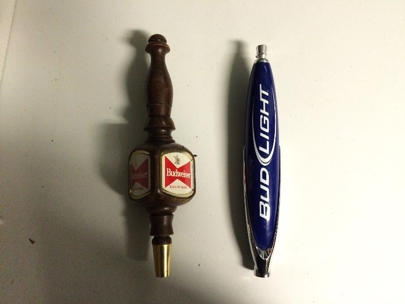 lot 7 image: TWO BUDWEISER BEER TAPS