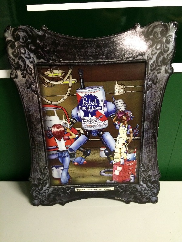 lot 17 image: PBR PABST BLUE RIBBON KEGATRON SIGN
