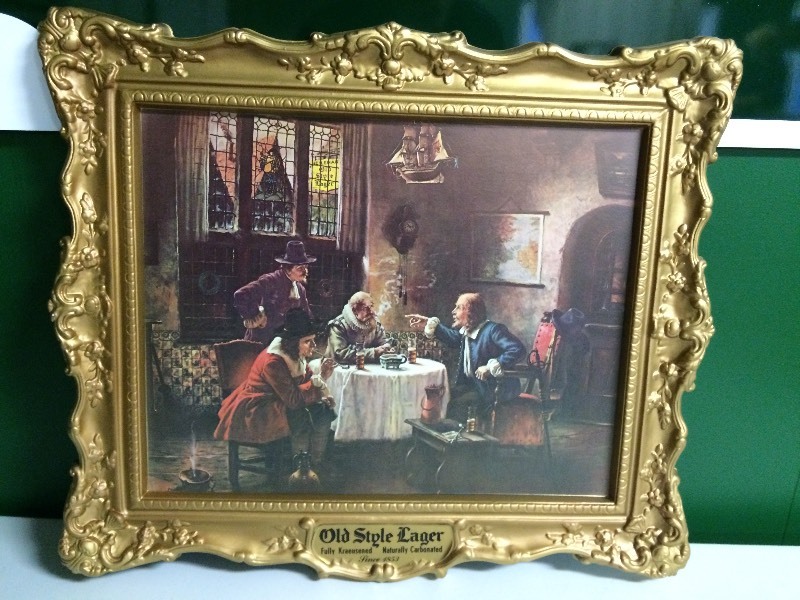 lot 22 image: OLD STYLE LAGER BEER PICTURE SIGN