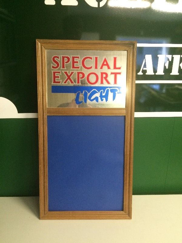 lot 26 image: SPECIAL EXPORT CHALKBOARD MIRROR SIGN