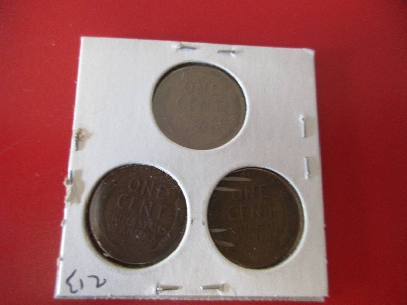 1945 P,D,S Lincoln Wheat Pennies