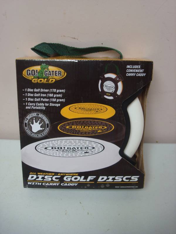 Go Gator Gold Disc Golf Set, Unused
