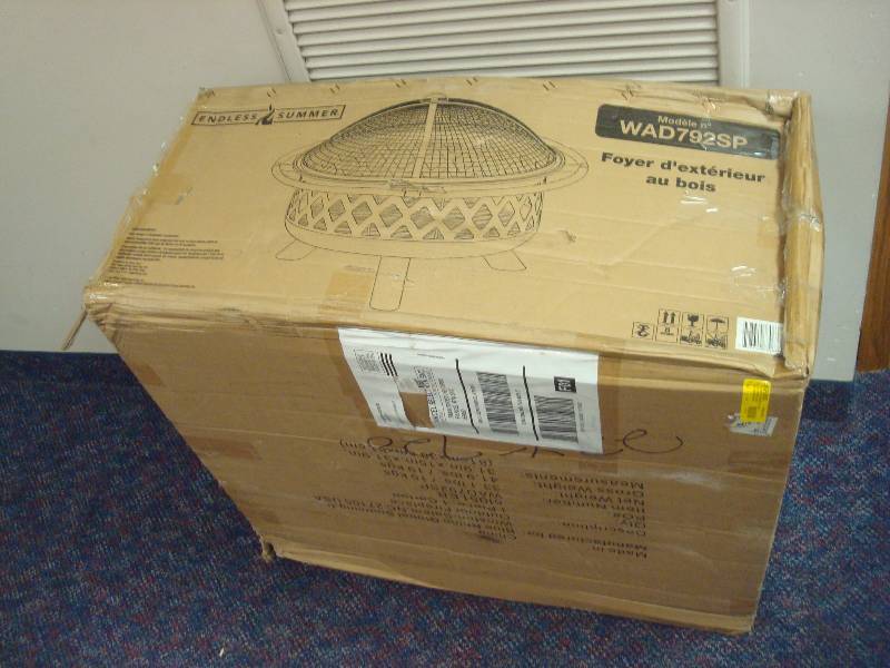 Outdoor Wood Fire Bowl, Unused