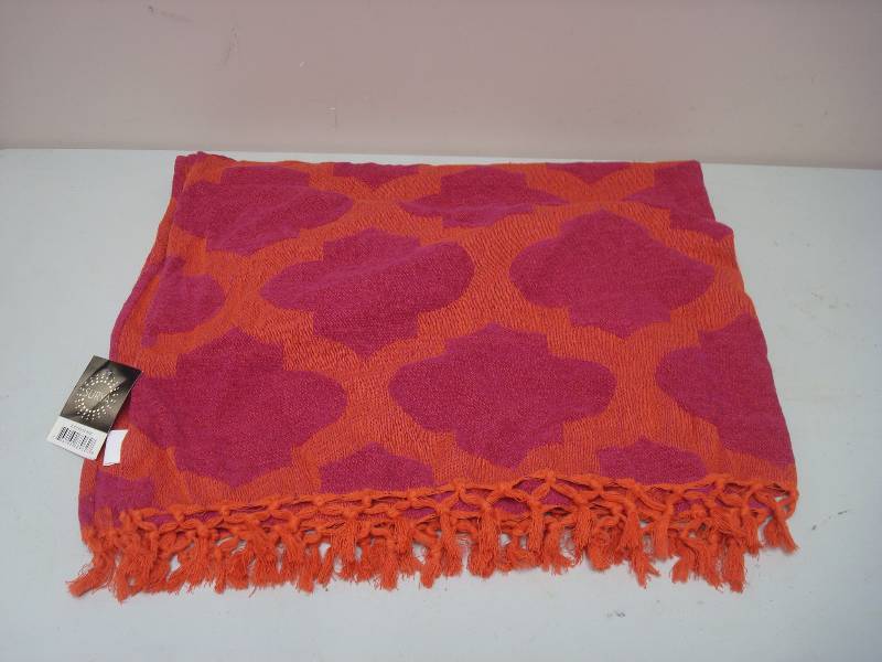 Surya 50 x 70 Cotton Throw Blanket, New