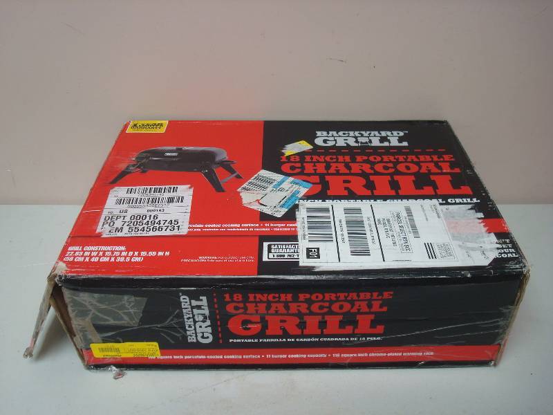 18 Portable Charcoal Grill, Store Return, Unused