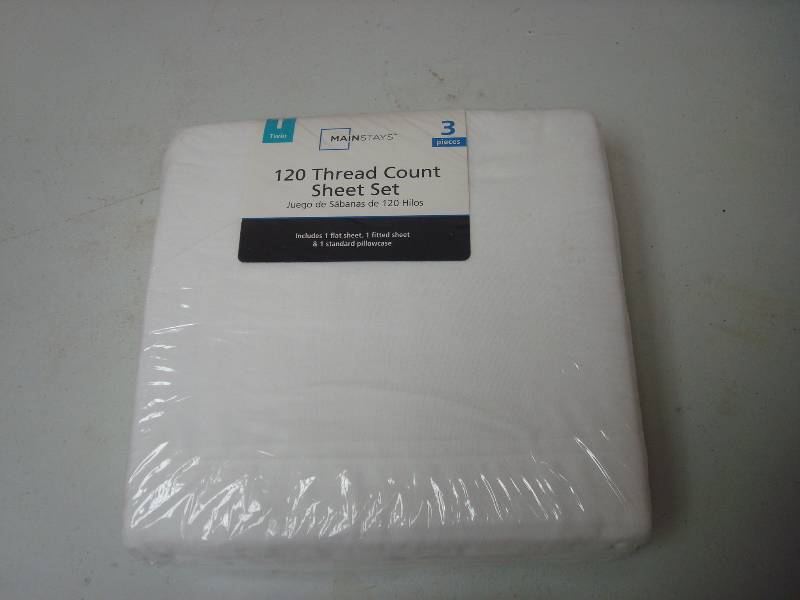 New 120 Thread Count Sheet Set, Twin Size
