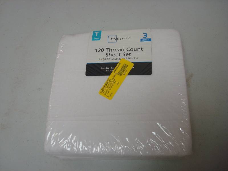 120 Thread Count Sheet Set, New, Twin Size
