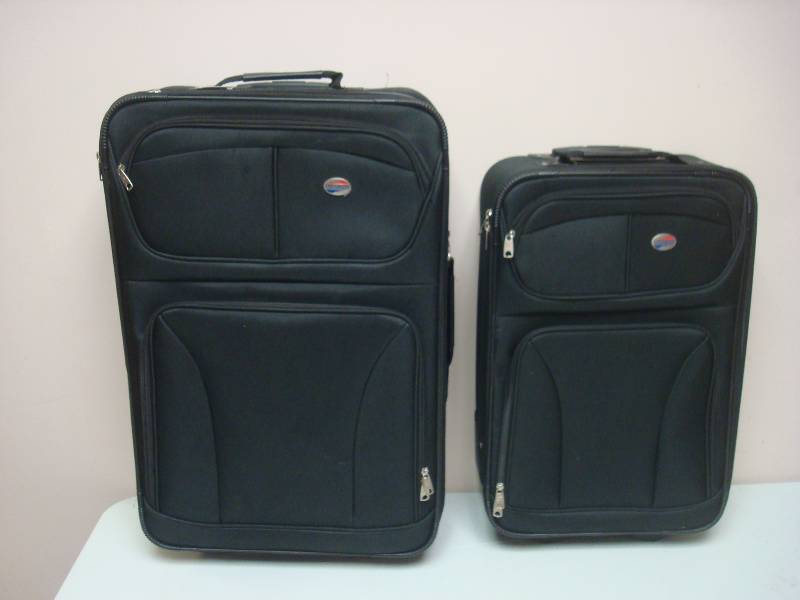 American Tourister Rolling Luggage Bags, Larger One Has A Broke Handle And Some Wear