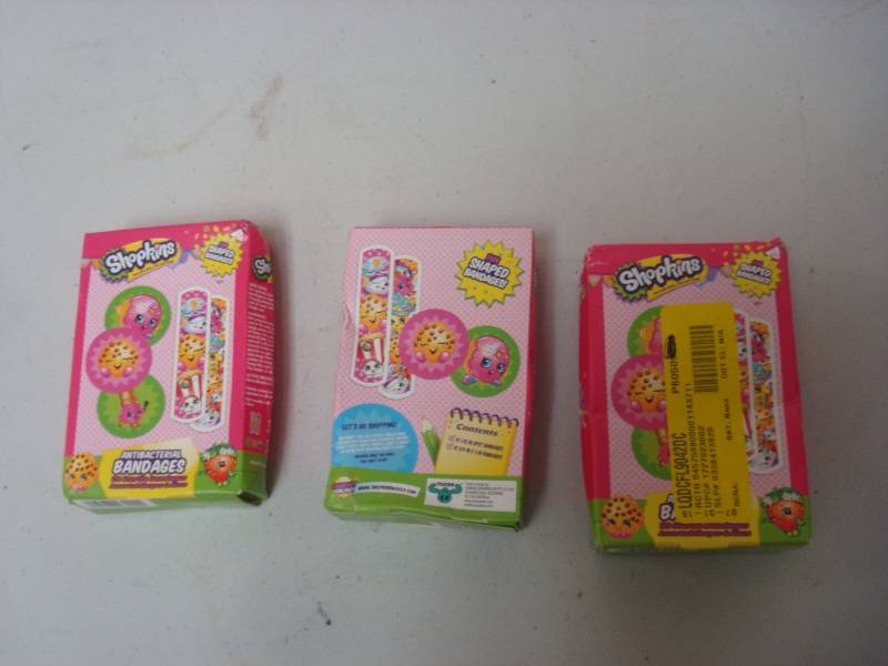 Three Boxes Of Unused Shopkins Band-Aids