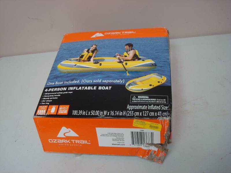 Ozark Trail 4 Person Inflatable Boat, Looks Never Used