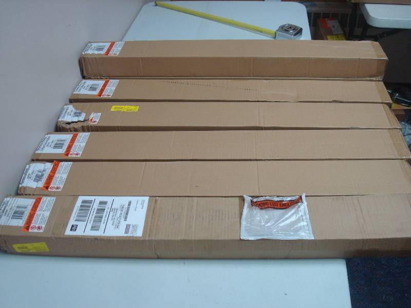 Lot Of 7 Boxes Of 2in Room Darkening Blinds, Chestnut Color., Some Wear To Boxes, Store Returns