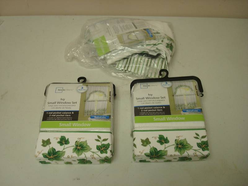 Ivy Small Window Set Curtains, Two New, One Opened