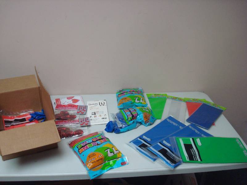 Lot Of New Party Supply Items, One Opened Bag