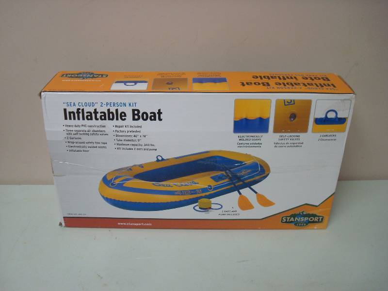 Sea Cloud 2 Person Inflatable Boat, Looks Unused