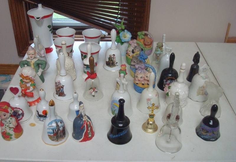 Large Collection Of Bells, Other Dishes, Used, A Few May Show Some Wear