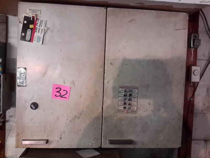lot 32 image: White Metal Cabinet and all the contents.