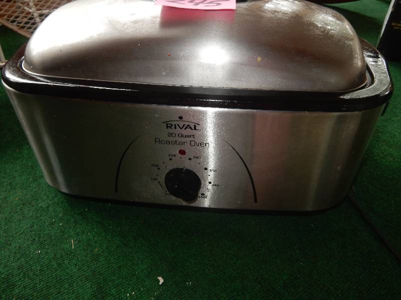 lot 245 image: RIVAL, 20 Quart, Stainless Steel, Roaster