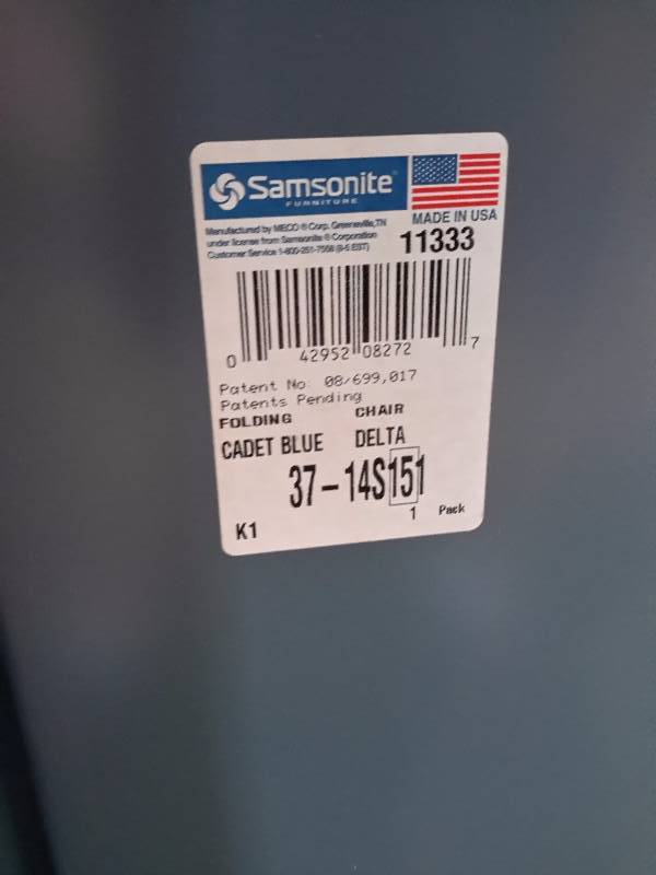lot 247 image: 6, Very nice Samsonite Folding Chairs with Upholstered seats.. NICE Shape and clean