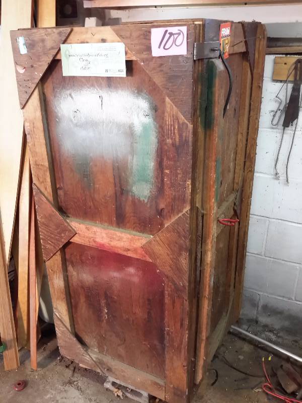 lot 100 image: Wooden Cabinet and all the contents.. Bring your own boxes