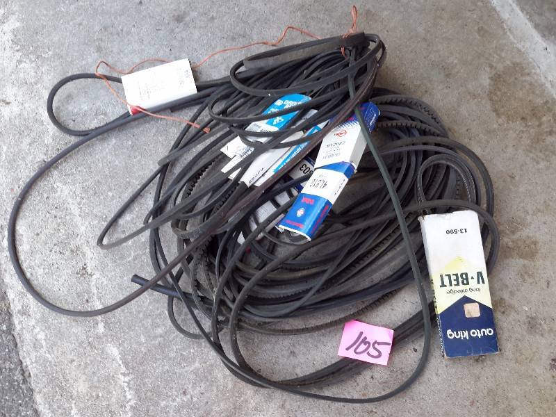 lot 105 image: Lot of Belts.. A lot of them are for Snow Blowers