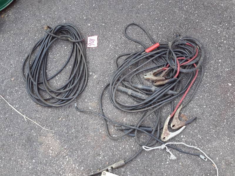 lot 106 image: Welding Cords, small diam air hose,