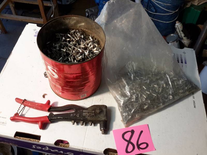 lot 86 image: Rivet Gun and Rivets