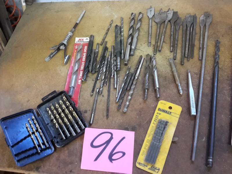 lot 96 image: Misc. Drill bits as pictured