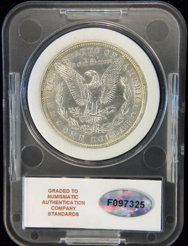 1879 reverse of 79 MORGAN SILVER DOLLAR MS66 RARE, HIGH GRADE CERTIFIED COIN