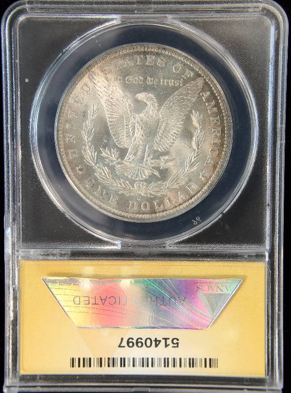 1883-O MORGAN SILVER DOLLAR MS65 HIGH GRADE CERTIFIED COIN