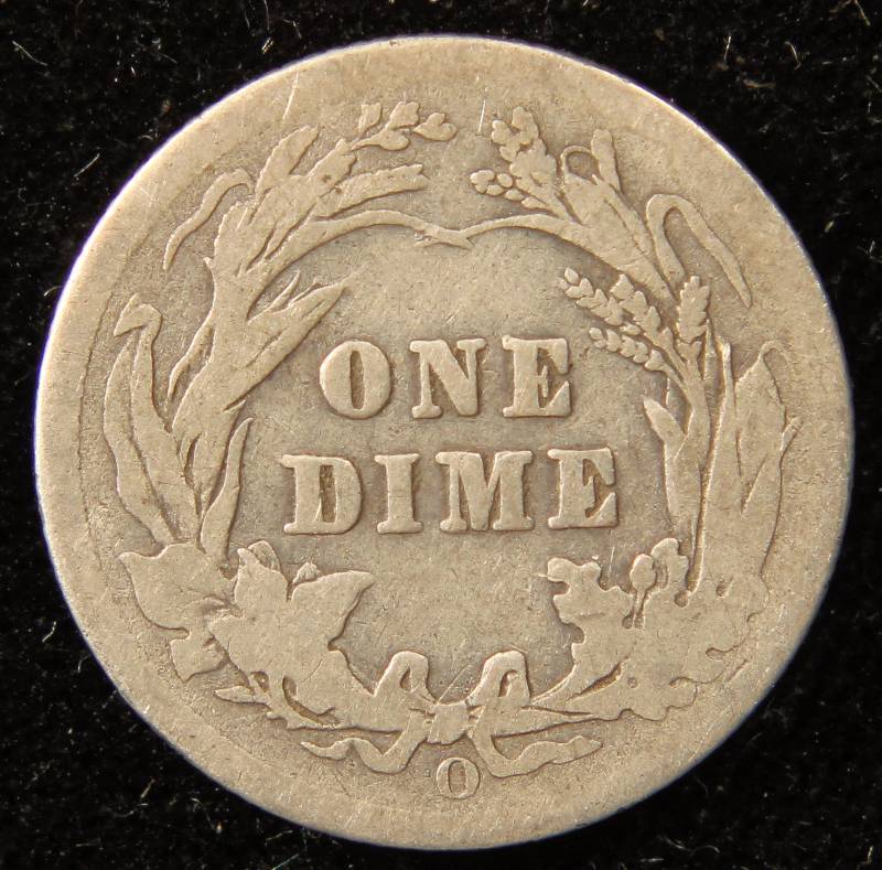 1908-O BARBER SILVER DIME GOOD
