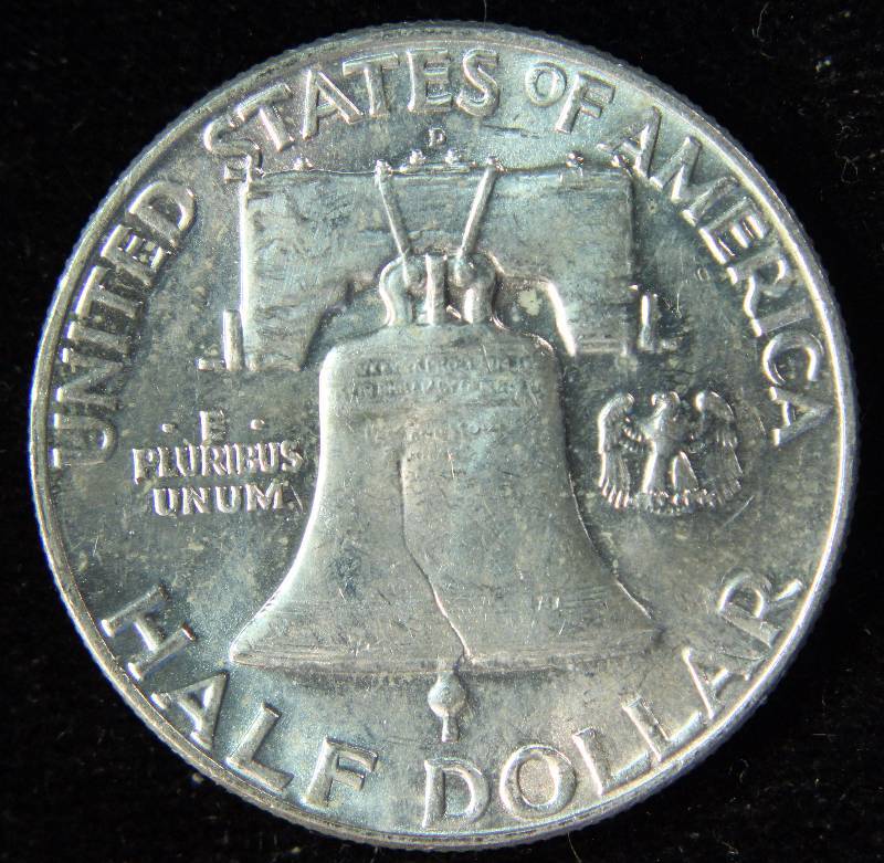 1963-D FRANKLIN SILVER HALF DOLLAR UNC